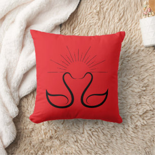 Swans Throw Pillow