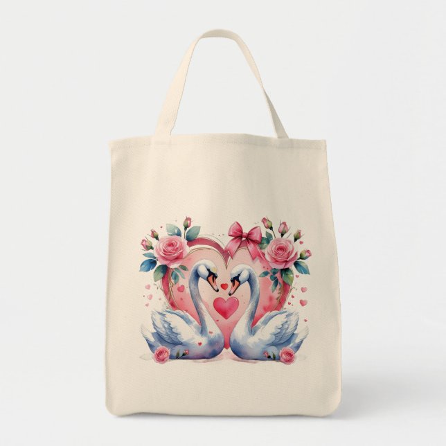 Swans  tote bag (Front)
