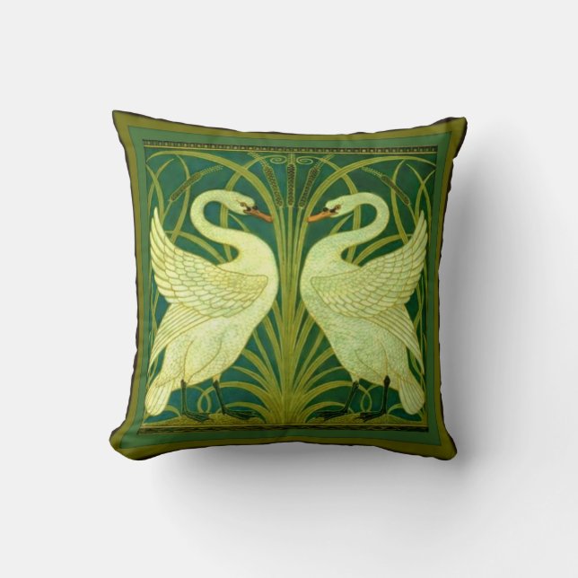 Swans vintage cushion (Front)