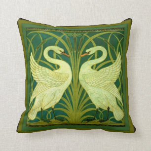 Swans vintage cushion