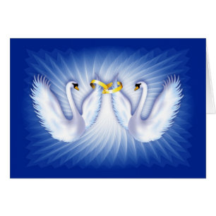 Swan's Wedding Greeting Card