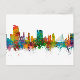 Swansea Wales Skyline Postcard