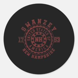 Swanzey Nh New Hampshire Classic Round Sticker