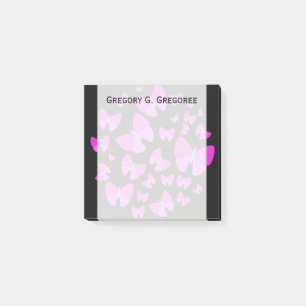 Swarm of Artistic Butterflies + Custom Name Note