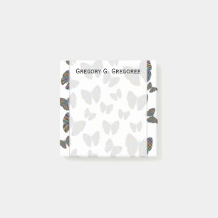 Swarm of Butterflies With Colourful Striped Wings Post-it Notes