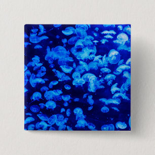 Swarm of Jellyfish 15 Cm Square Badge