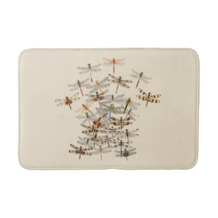 Swarming Dragonflies Bath Mat