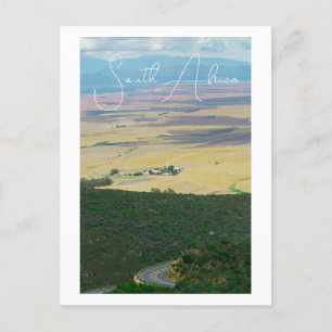 Swartland Mountains Fields View South Africa ZA Postcard