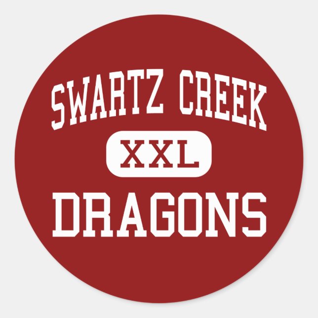 Swartz Creek - Dragons - High - Swartz Creek Classic Round Sticker (Front)