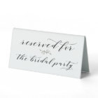 Swash Font Calligraphy Reserved For Bridal Party