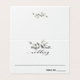 Swash Font Calligraphy Wedding Guest Seating Cards