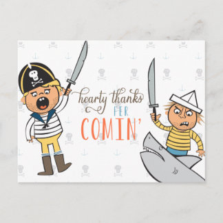 Swashbuckler Thank You Postcard