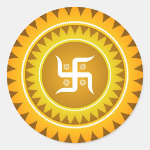 Swastika Classic Round Sticker