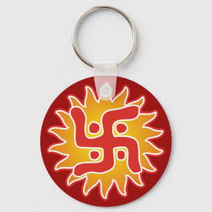 Swastika : Indian Traditional Symbol Key Ring