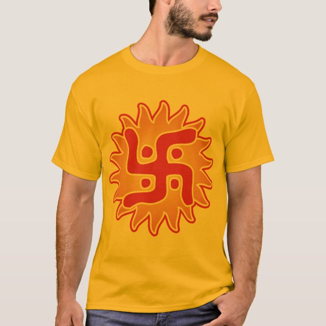 Swastika : Indian Traditional Symbol T-Shirt (Front)