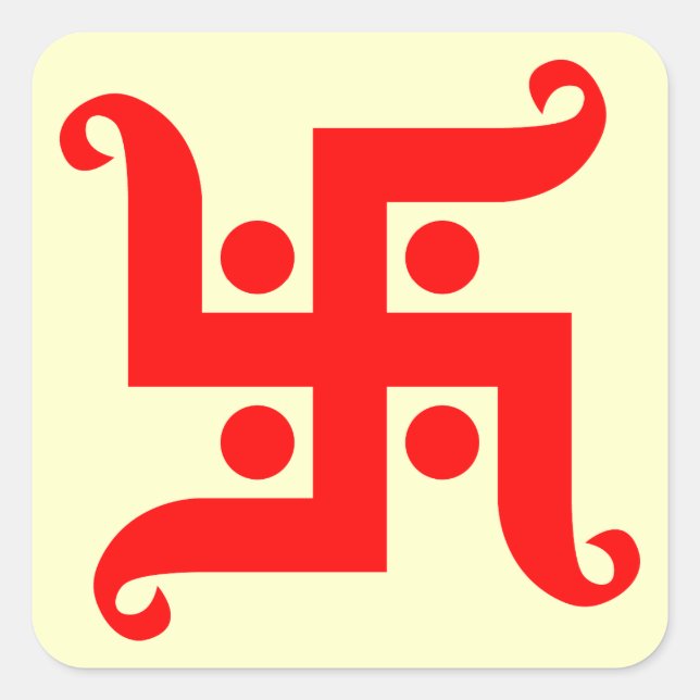 swastika square sticker (Front)