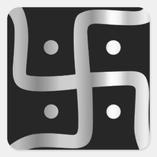 Swastika Symbol of Jainism religion Square Sticker