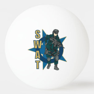 SWAT Police Officer Ping Pong Ball