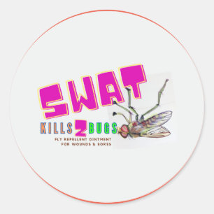 swat replacement fun classic round sticker