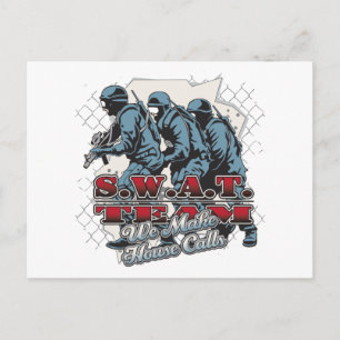 SWAT Team House Calls Postcard