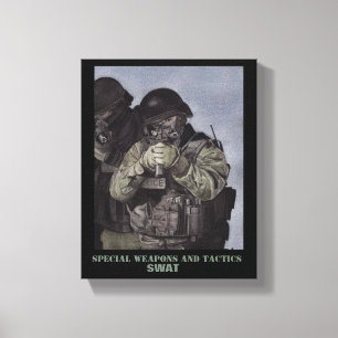 SWAT Team Police Print Original Watercolor Miranda