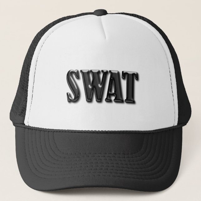 SWAT - Thin Blue Line Trucker Hat (Front)