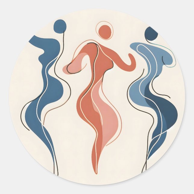 Sway & Slay Classic Round Sticker (Front)