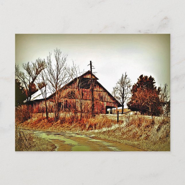 Swayback Barn Postcard (Front)