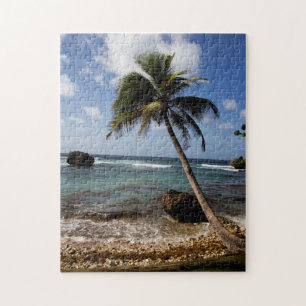 Swaying Palms, Soup Bowl, Bathsheba, Barbados Jigsaw Puzzle
