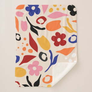 Swaying Petals Sherpa Blanket