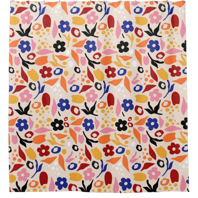 Swaying Petals Shower Curtain (Front)