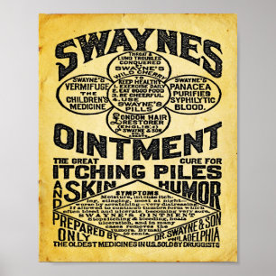 Swaynes Ointment Advertisement Print