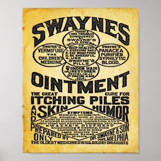 Swaynes Ointment Advertisement Print