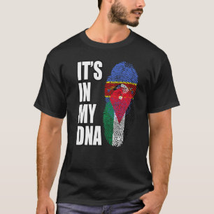 Swazi And Jordanian Vintage Heritage Dna Flag T-Shirt