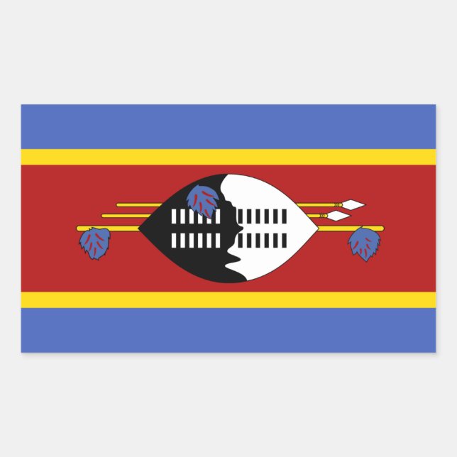 Swazi Flag, Flag of Eswatini Rectangular Sticker (Front)