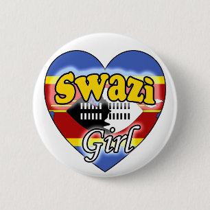 Swazi Girl 6 Cm Round Badge