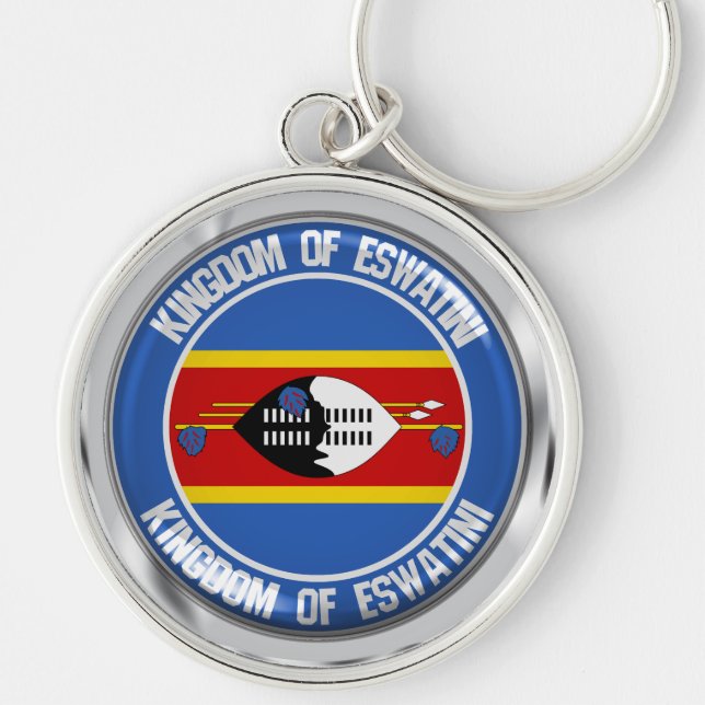 Swaziland ( Eswatini ) Round Emblem Key Ring (Front)