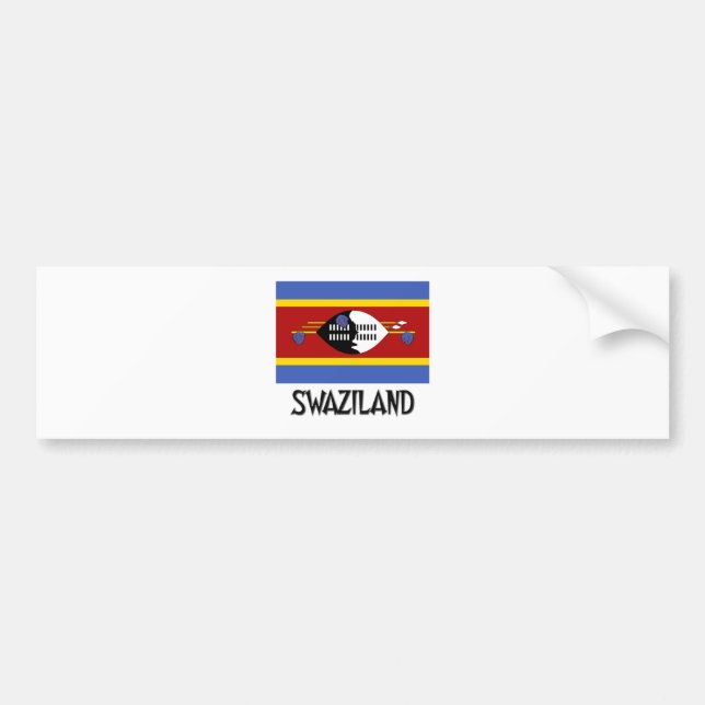 Swaziland Flag Bumper Sticker (Front)
