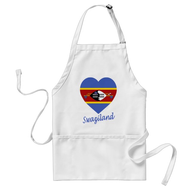 Swaziland Flag Heart Standard Apron (Front)