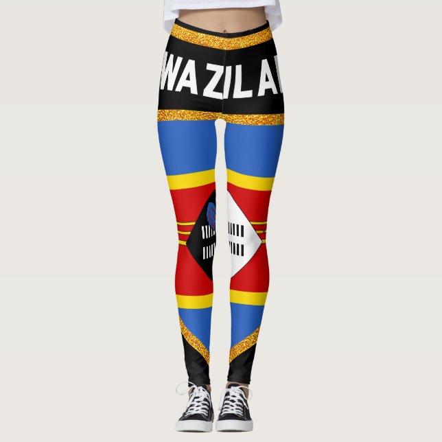 Swaziland Flag Leggings (Front)