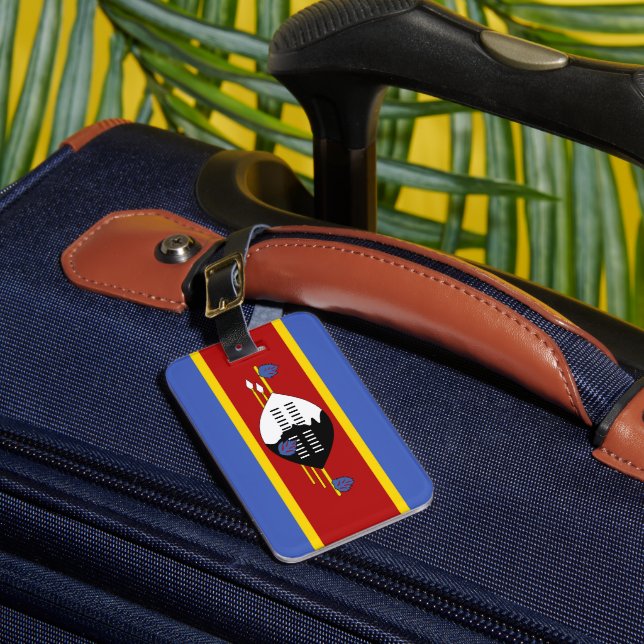 Swaziland flag luggage tag (Front Insitu 1)