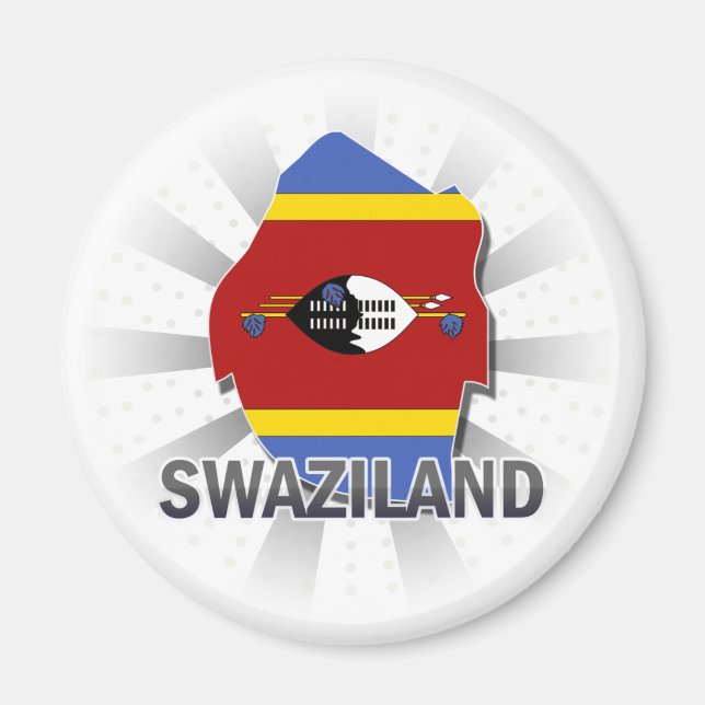 Swaziland Flag Map 2.0 Magnet (Front)