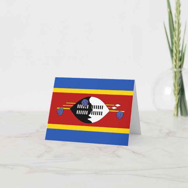 Swaziland Flag Notecard (Front)