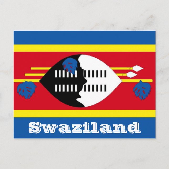 Swaziland flag postcard (Front)