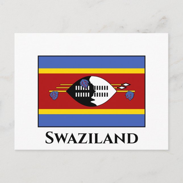 Swaziland Flag Postcard (Front)