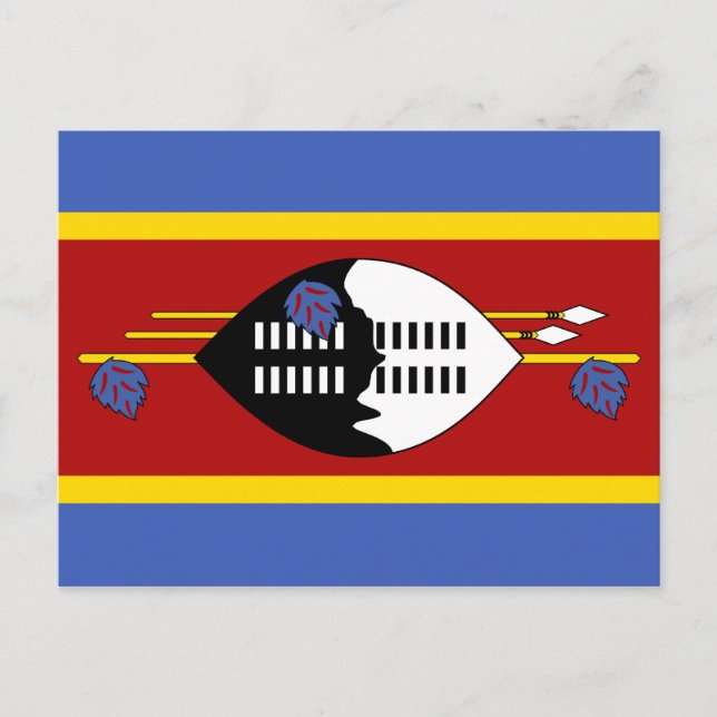 Swaziland Flag Postcard (Front)