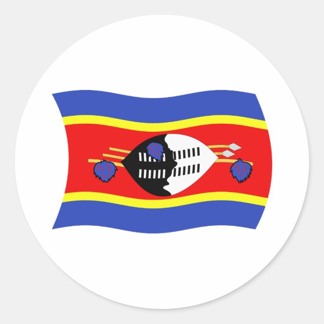 Swaziland Flag Sticker (Front)