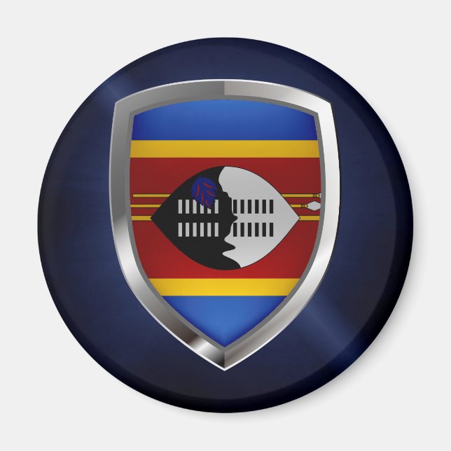 Swaziland Metallic Emblem Magnet (Front)