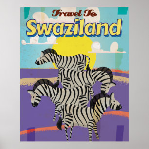 Swaziland Vintage Travel Poster. Poster