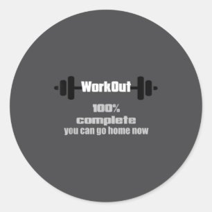 Sweat Activated Motivational Workout Complete Gym  Classic Round Sticker